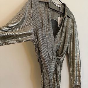 Zara Metallic shirt size small